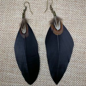 Boho Inspired Feather Earrings